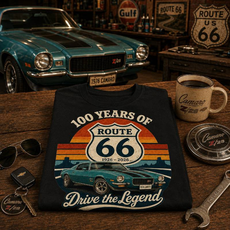 1976 Camaro Muscle Car Graphic Apparel