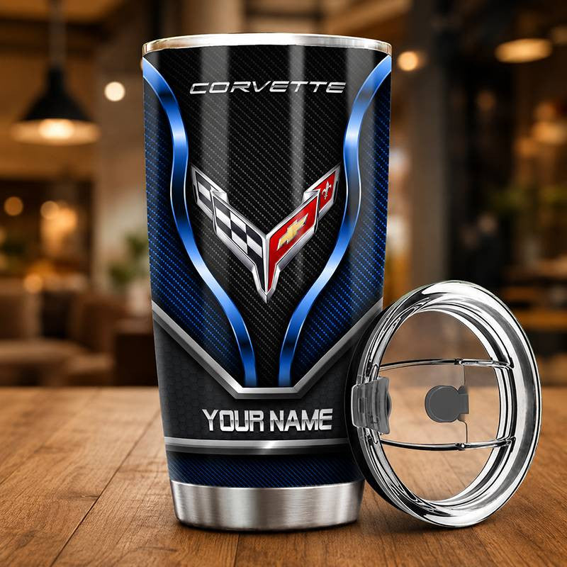 Personalized Corvette Sports Car Tumbler