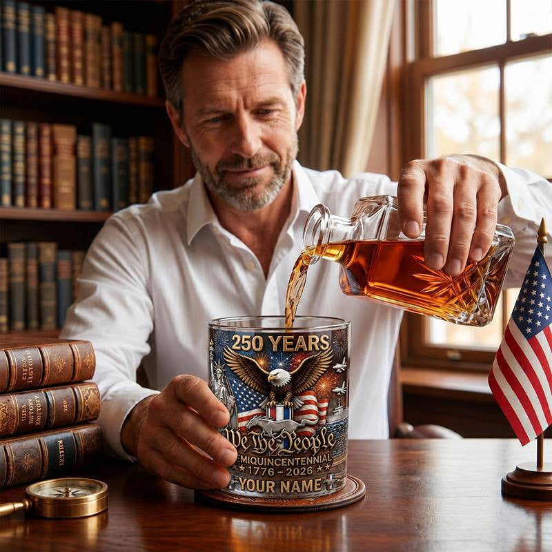 Personalized Mustang Muscle Car Whiskey Glass