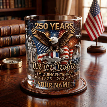 Personalized Mustang Muscle Car Whiskey Glass