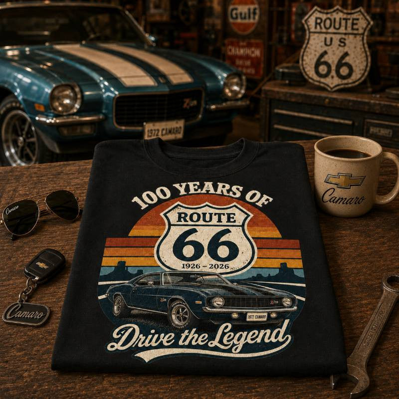 1972 Camaro Muscle Car Graphic Apparel