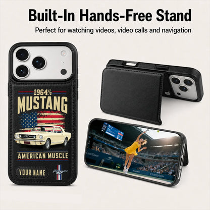 1964 Mustang Personalized Leather Wallet Phone Case