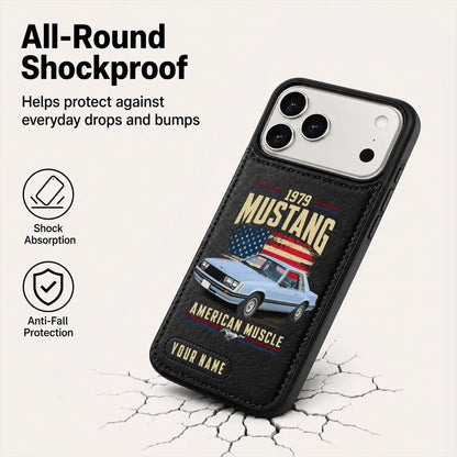 1979 Mustang Personalized Leather Wallet Phone Case