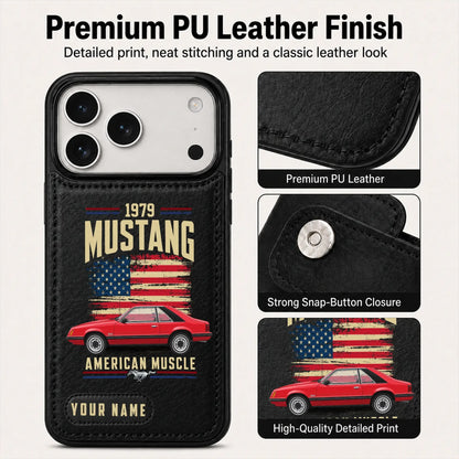 1979 Mustang Personalized Leather Wallet Phone Case