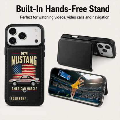 1979 Mustang Personalized Leather Wallet Phone Case