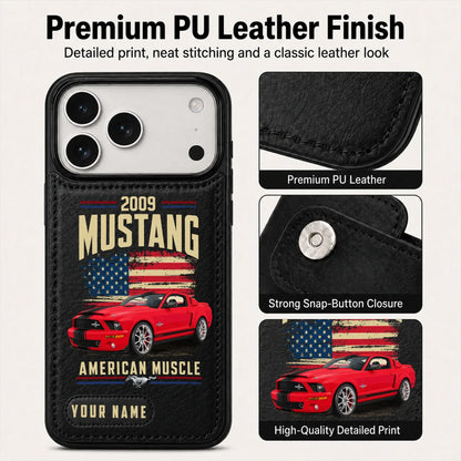 2009 Mustang Personalized Leather Wallet Phone Case