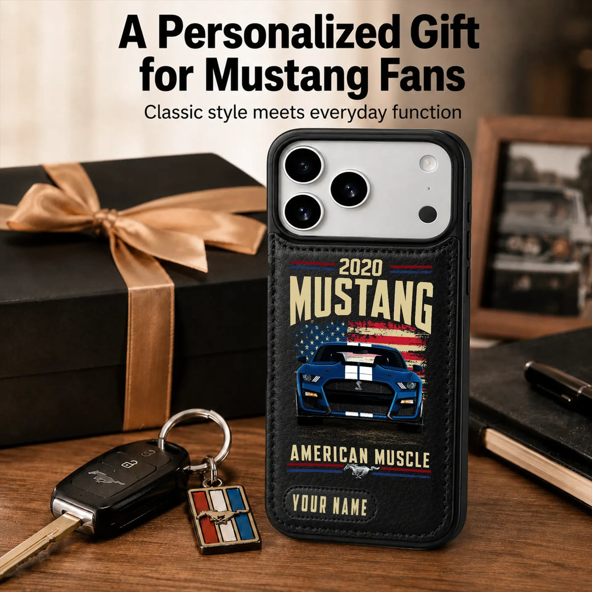 2020 Mustang Personalized Leather Wallet Phone Case