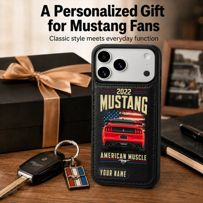 2022 Mustang Personalized Leather Wallet Phone Case