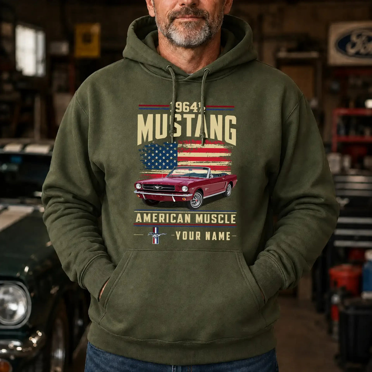 1964 Mustang Muscle Car Personalized Apparel