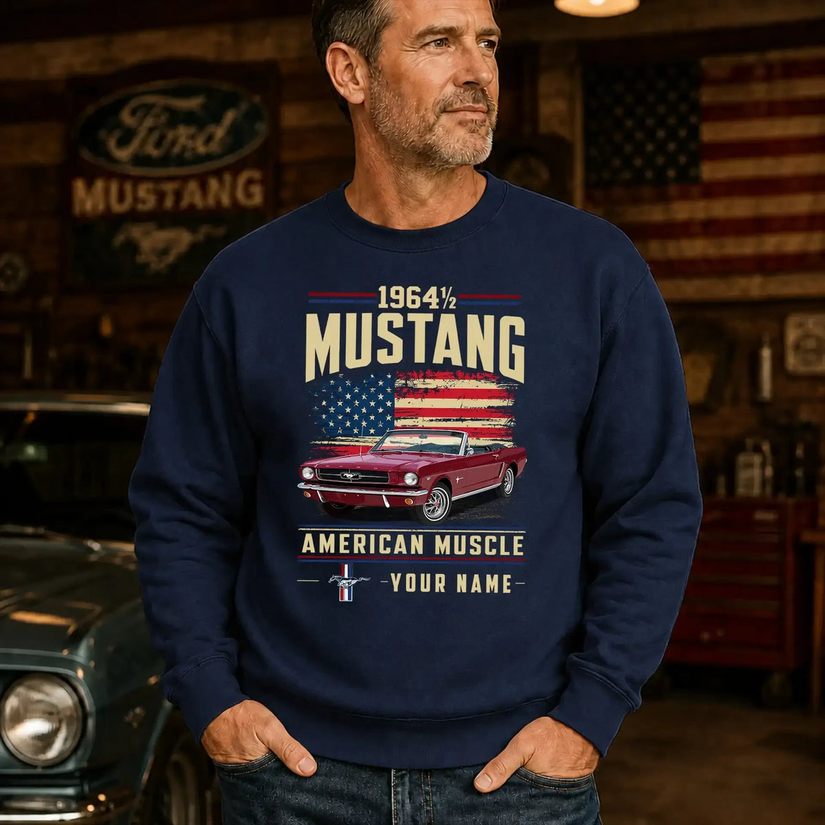 1964 Mustang Muscle Car Personalized Apparel
