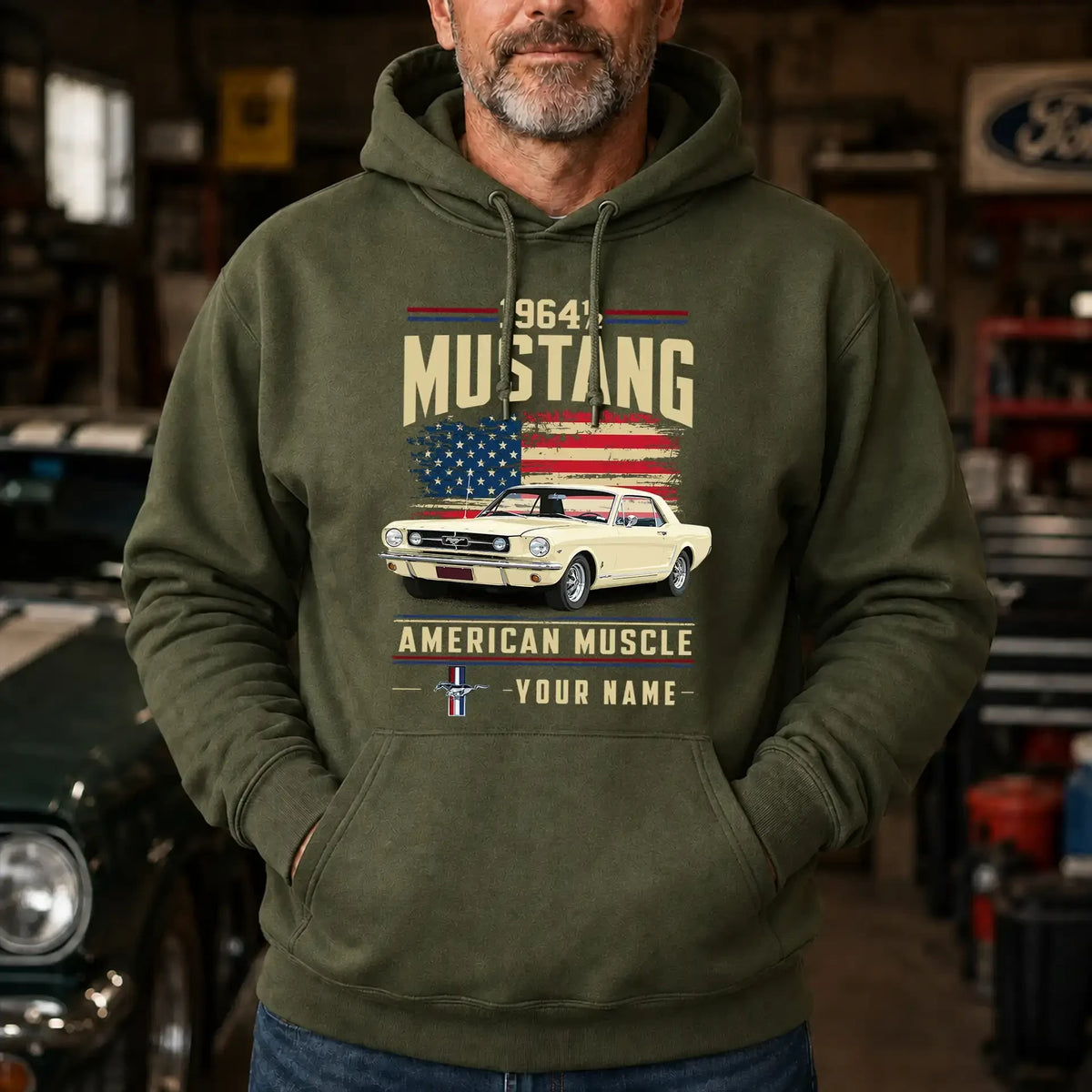 1964 Mustang Muscle Car Personalized Apparel