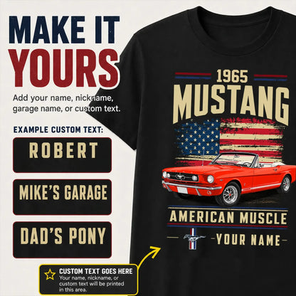 1965 Mustang Muscle Car Personalized Apparel