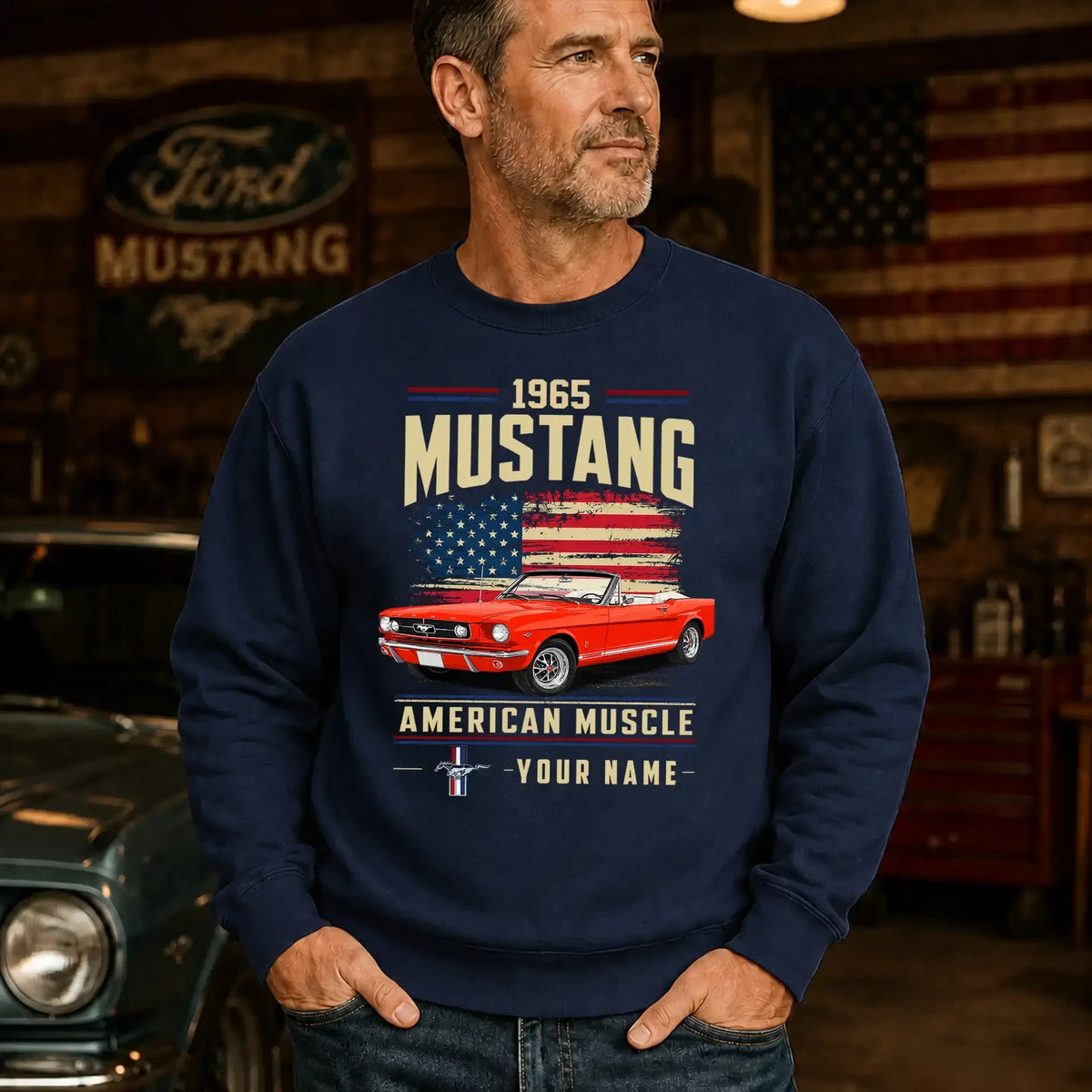 1965 Mustang Muscle Car Personalized Apparel