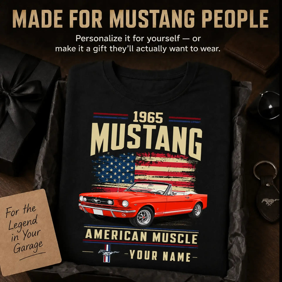 1965 Mustang Muscle Car Personalized Apparel