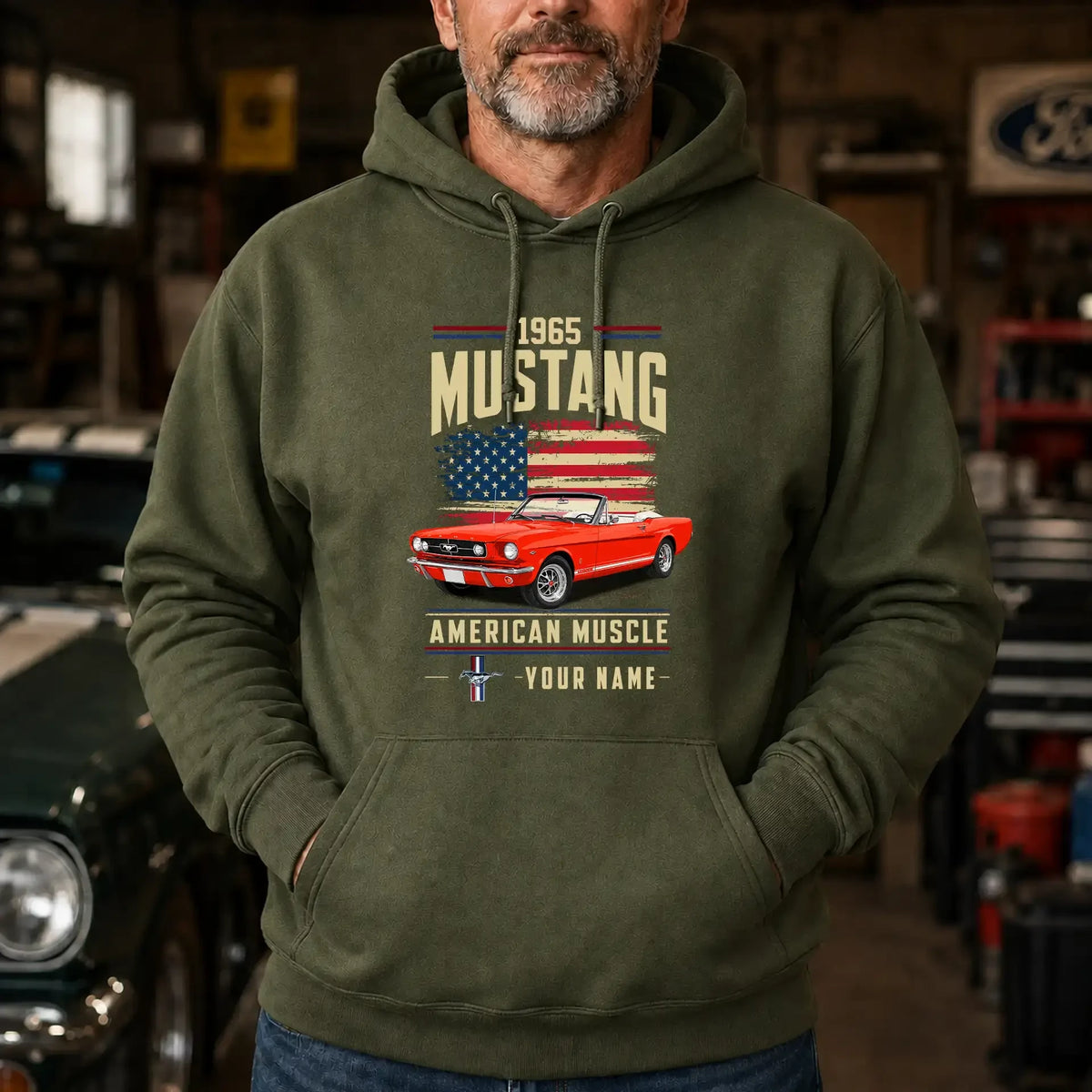 1965 Mustang Muscle Car Personalized Apparel