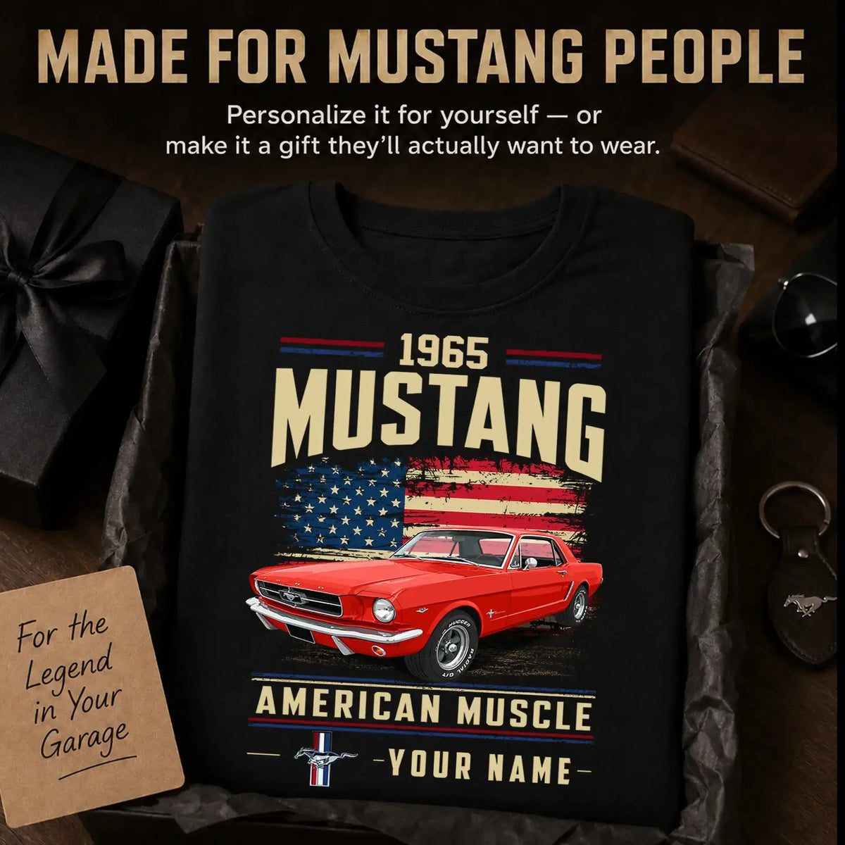 1965 Mustang Muscle Car Personalized Apparel