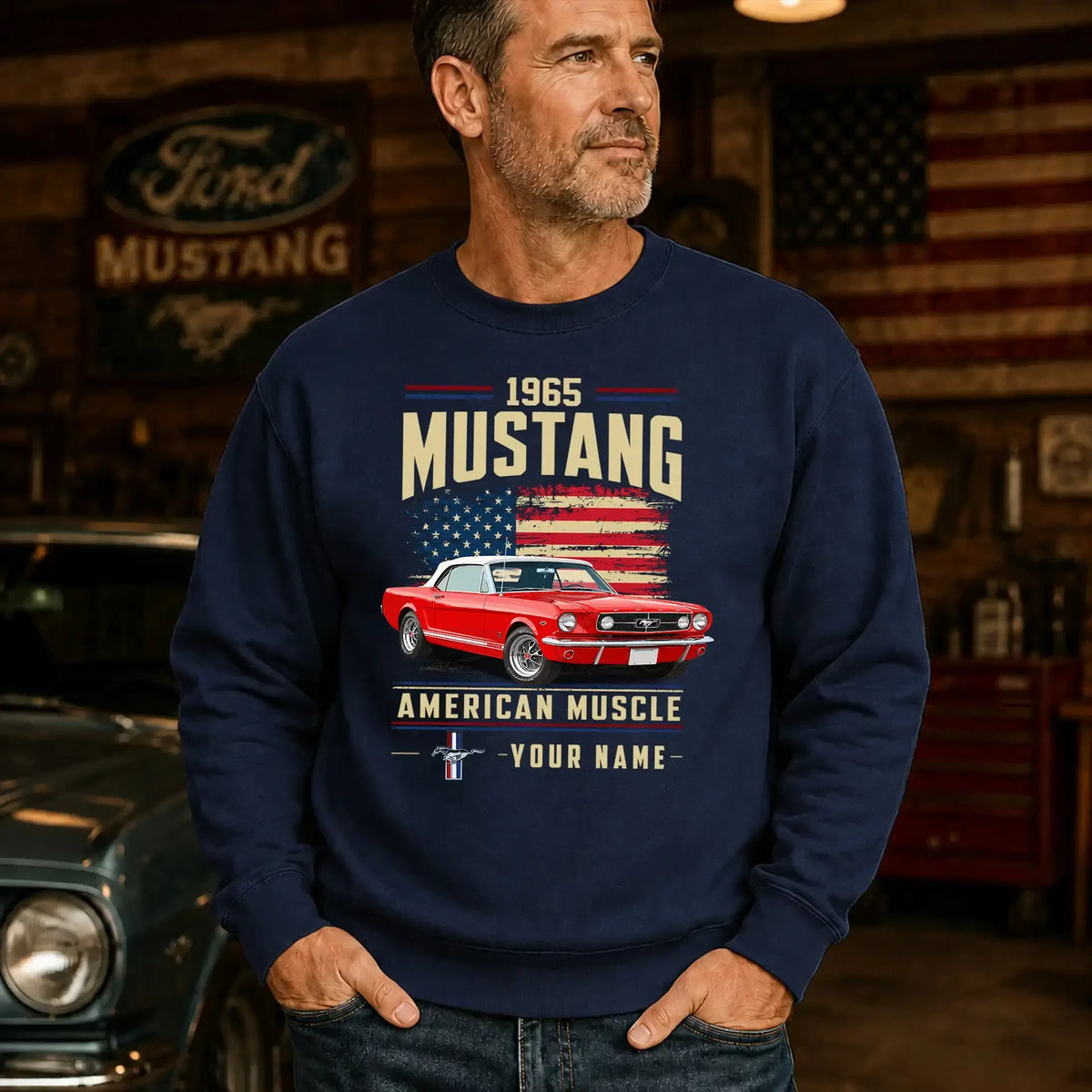 1965 Mustang Muscle Car Personalized Apparel