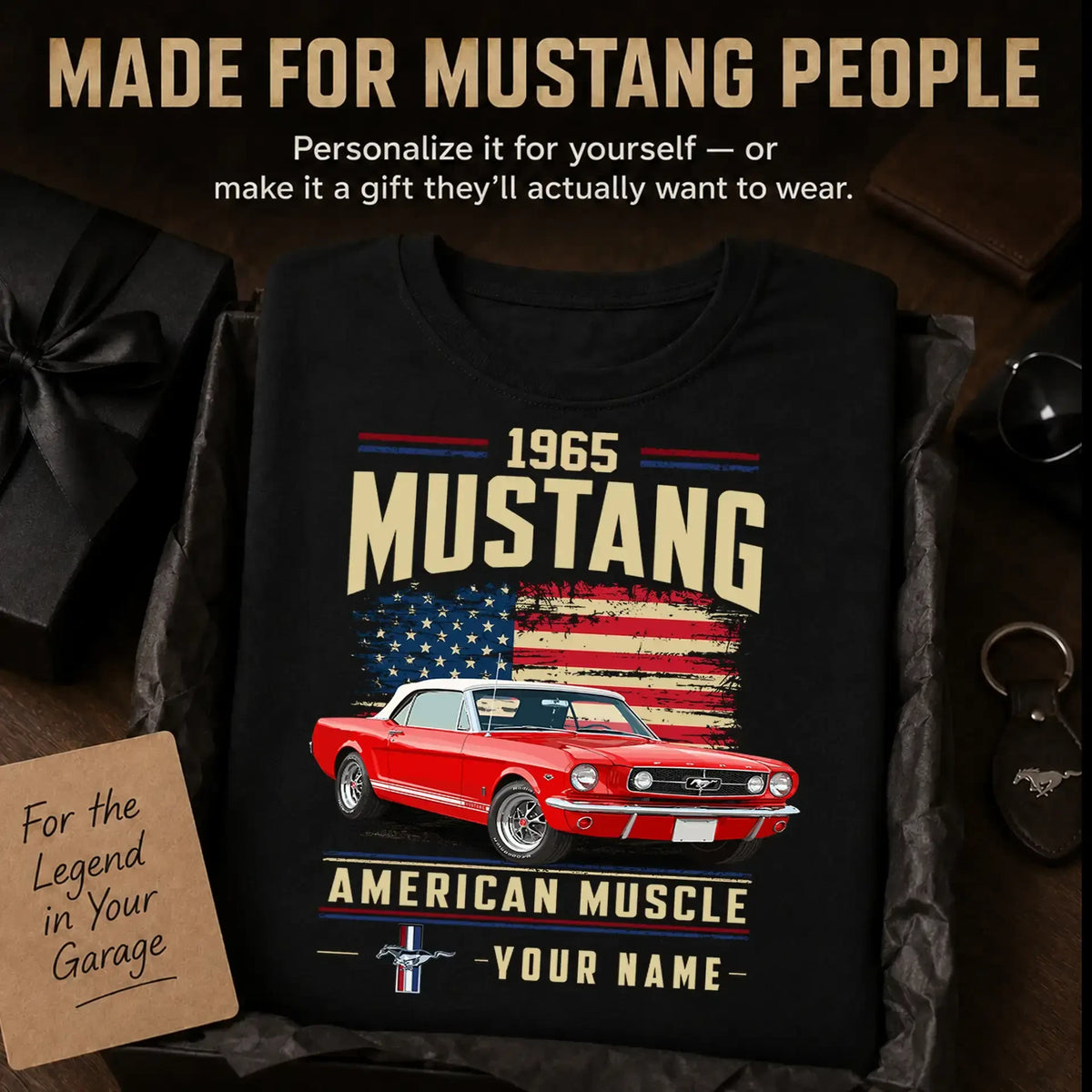 1965 Mustang Muscle Car Personalized Apparel
