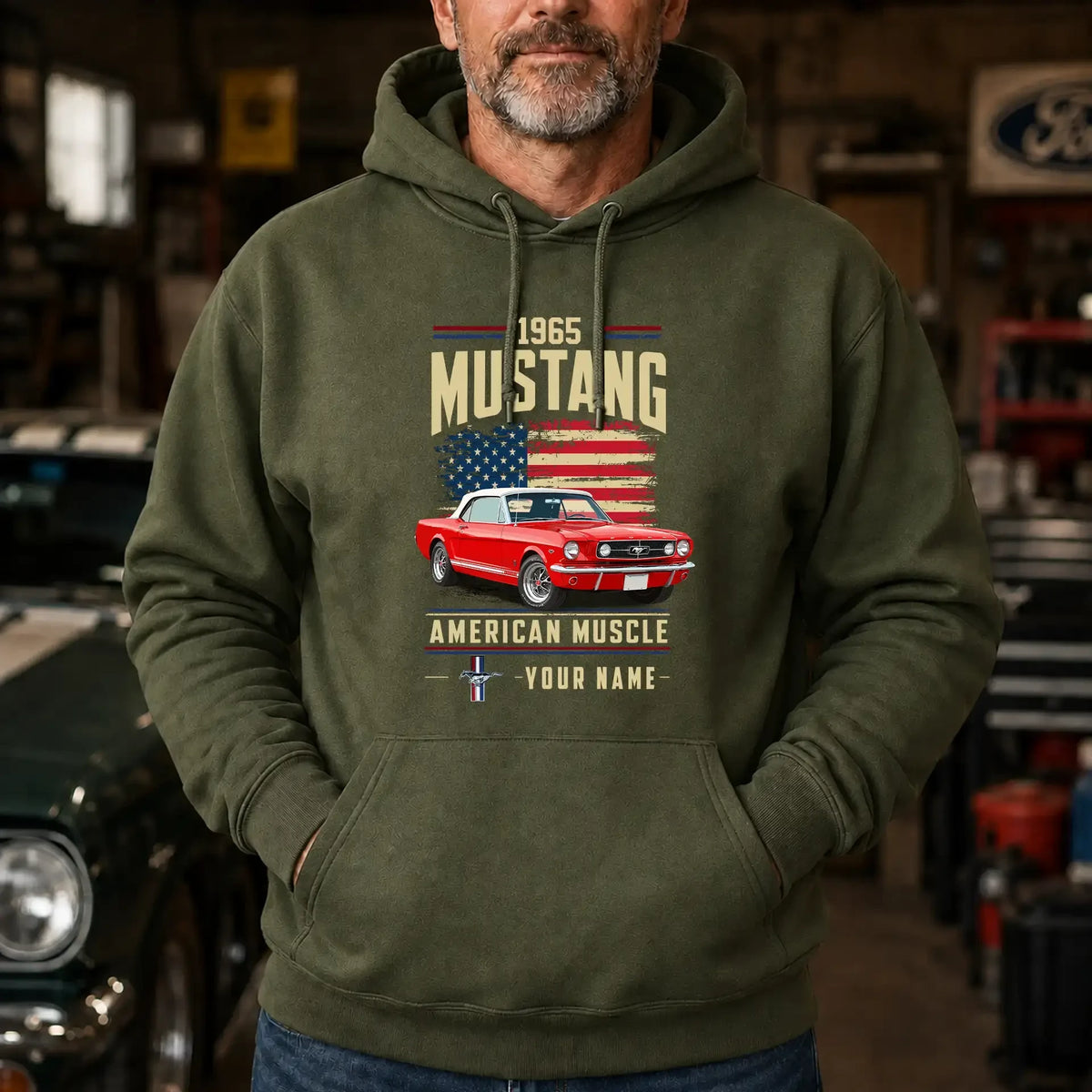 1965 Mustang Muscle Car Personalized Apparel