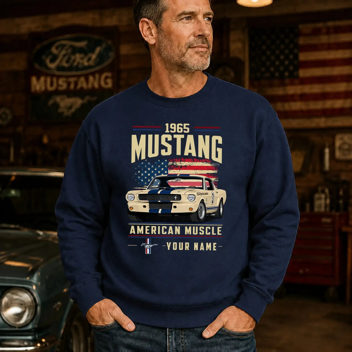 1965 Mustang Muscle Car Personalized Apparel