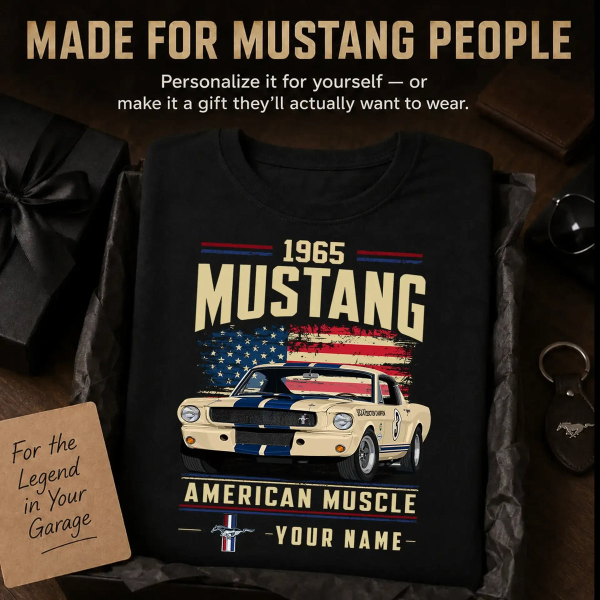 1965 Mustang Muscle Car Personalized Apparel