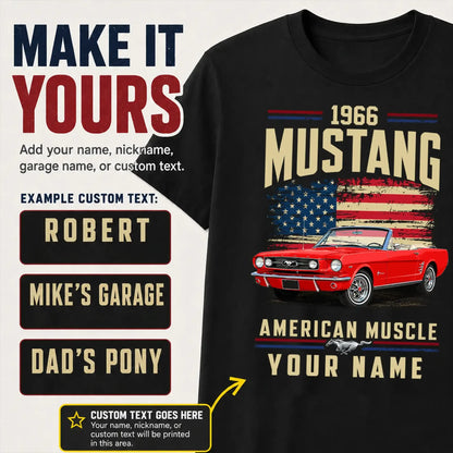 1966 Mustang Muscle Car Personalized Apparel
