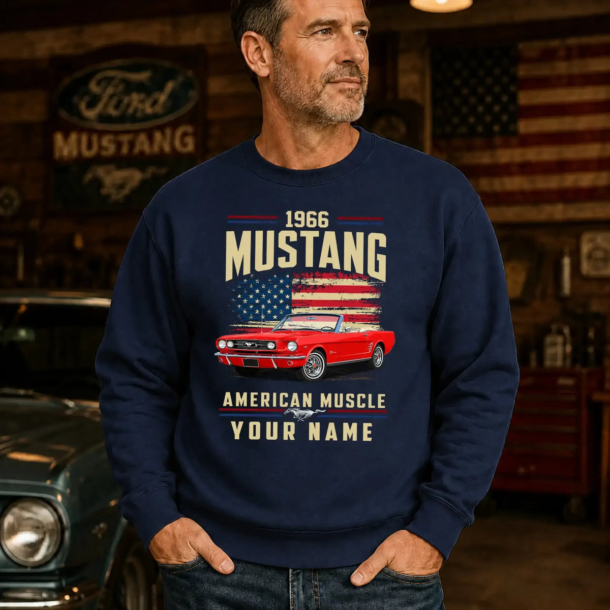 1966 Mustang Muscle Car Personalized Apparel