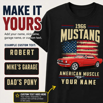 1966 Mustang Muscle Car Personalized Apparel