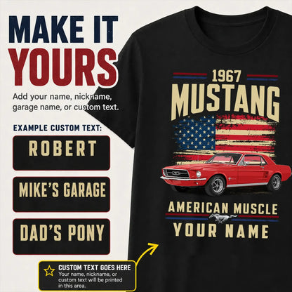 1967 Mustang Muscle Car Personalized Apparel
