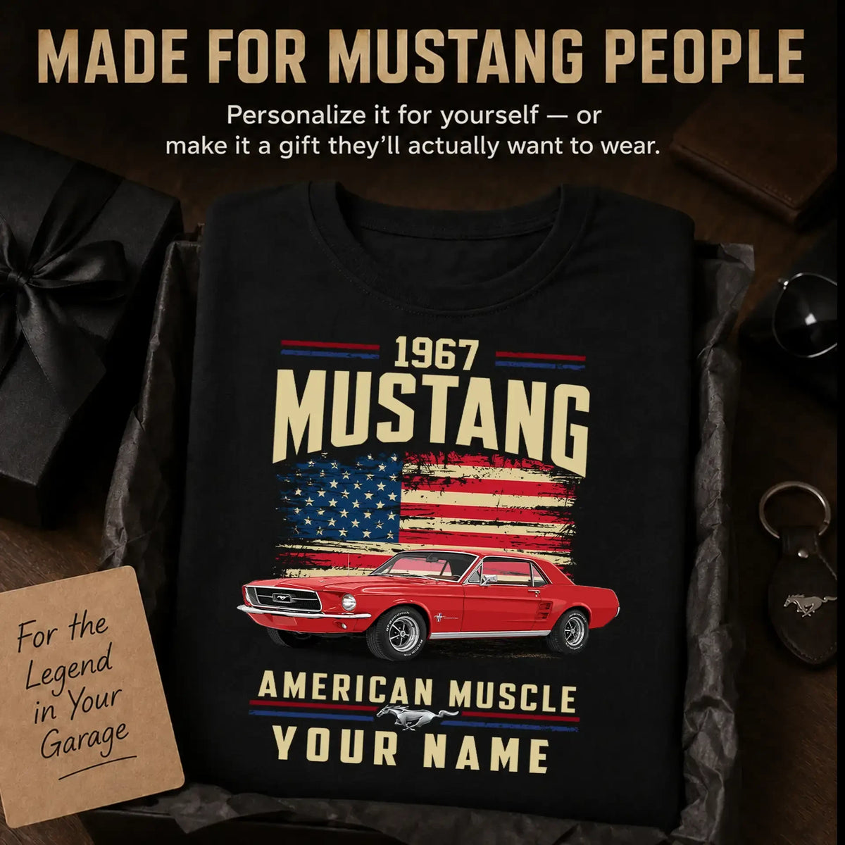 1967 Mustang Muscle Car Personalized Apparel
