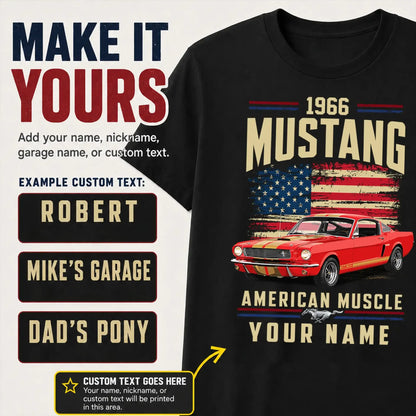 1966 Mustang Muscle Car Personalized Apparel