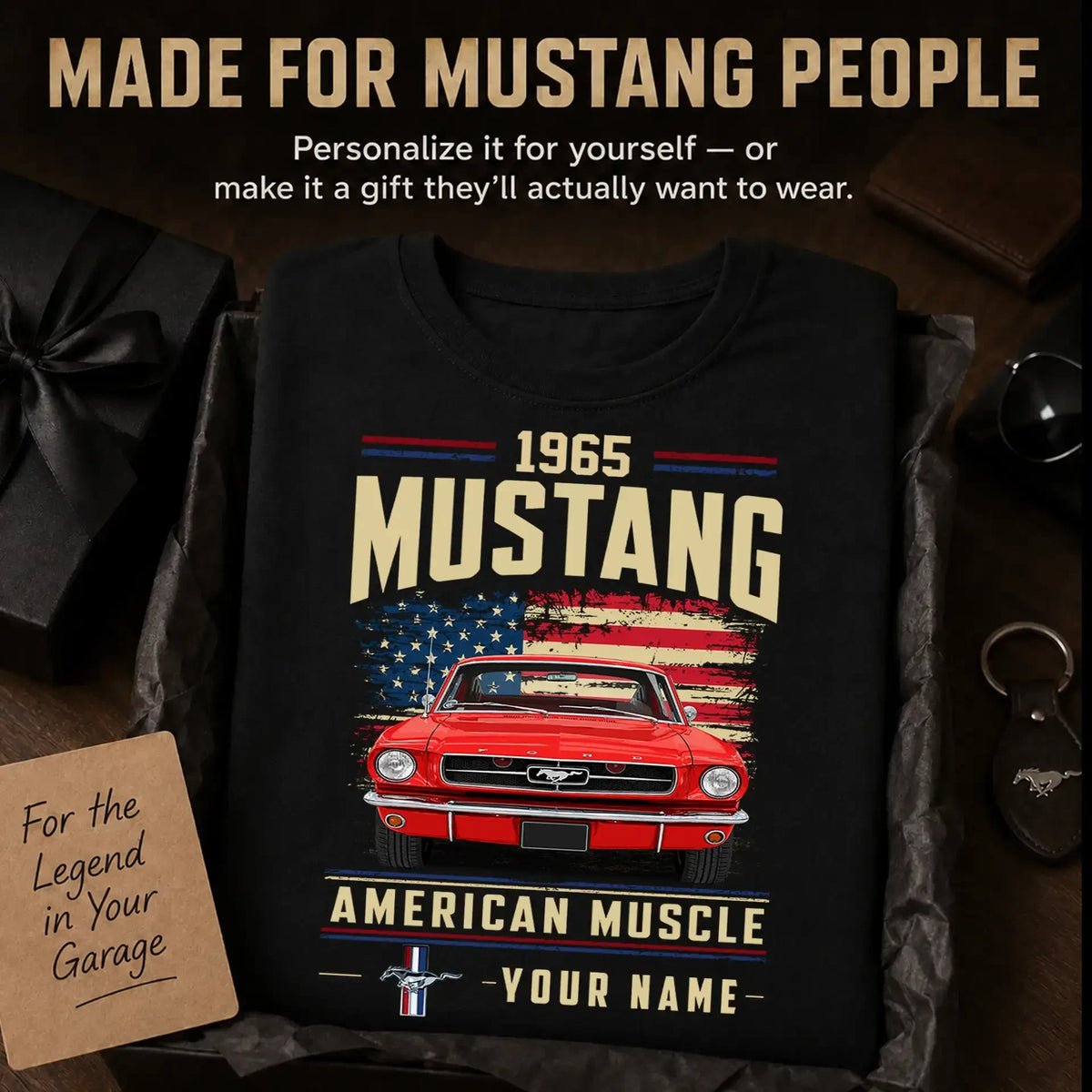 1965 Mustang Muscle Car Personalized Apparel