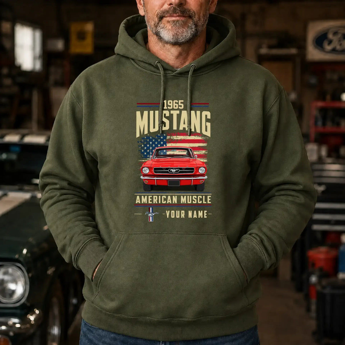 1965 Mustang Muscle Car Personalized Apparel