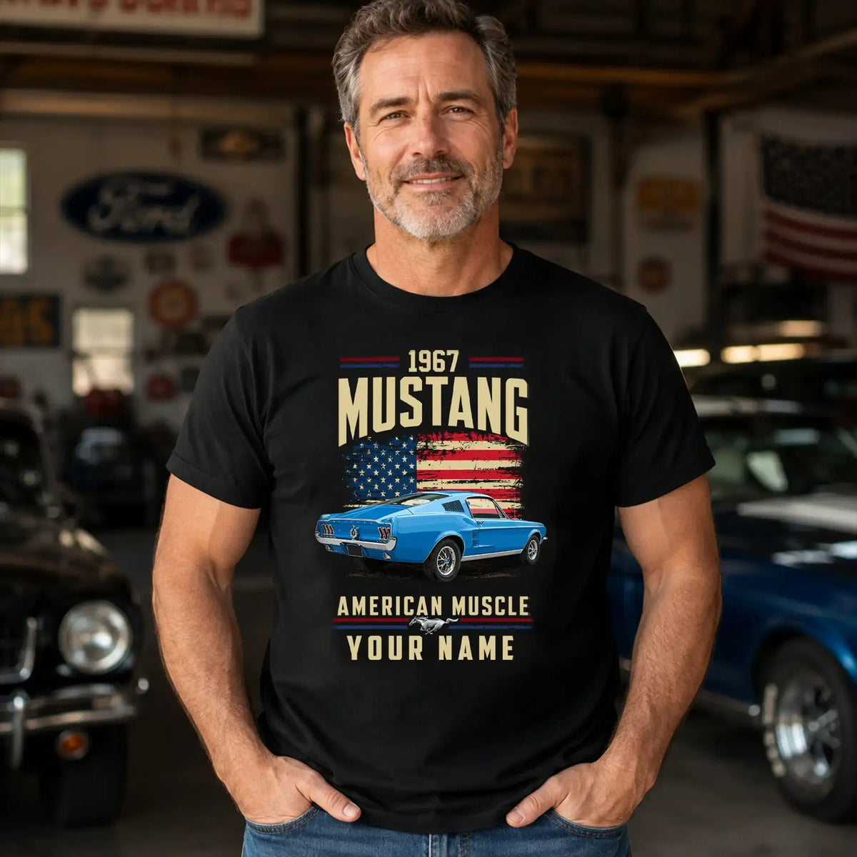 1967 Mustang Muscle Car Personalized Apparel