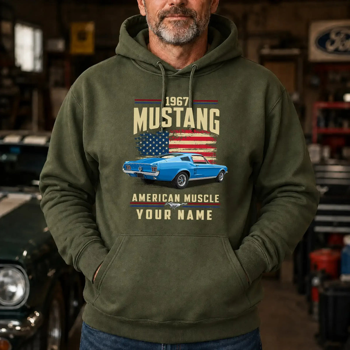 1967 Mustang Muscle Car Personalized Apparel