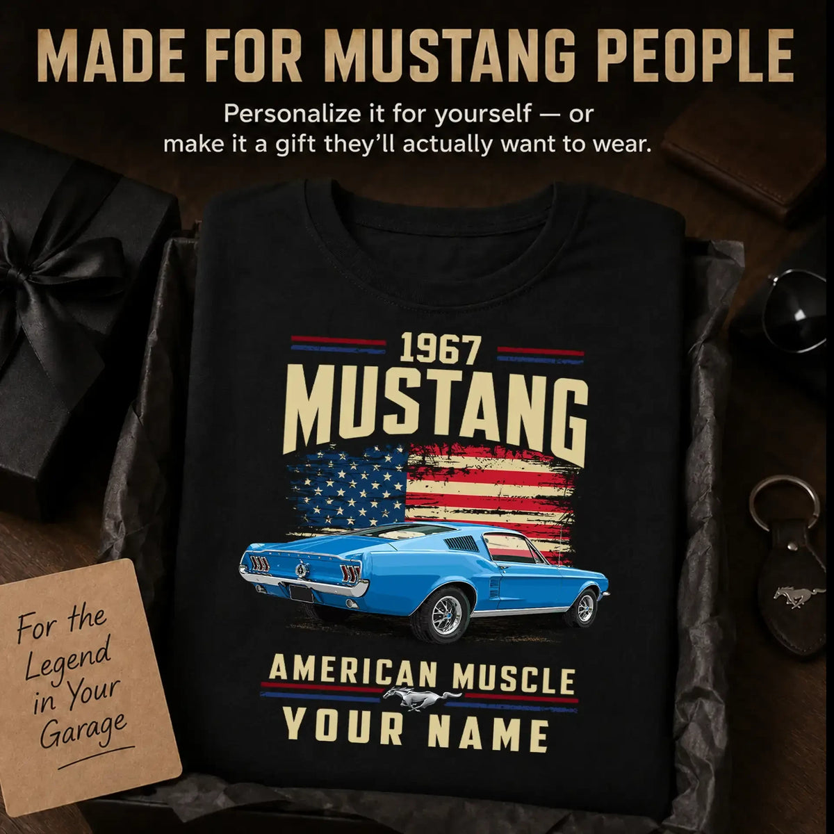 1967 Mustang Muscle Car Personalized Apparel