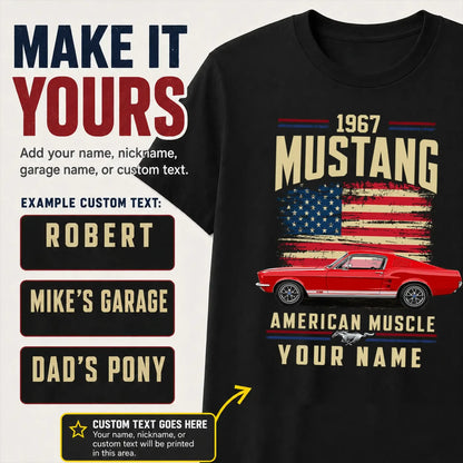 1967 Mustang Muscle Car Personalized Apparel