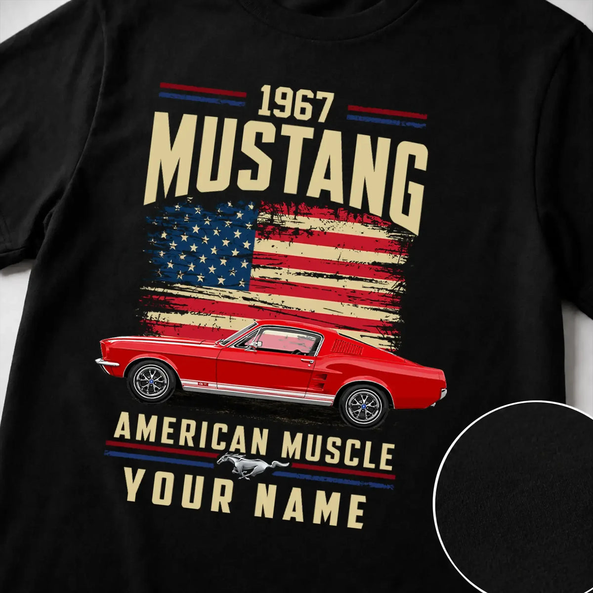 1967 Mustang Muscle Car Personalized Apparel