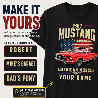 1967 Mustang Muscle Car Personalized Apparel