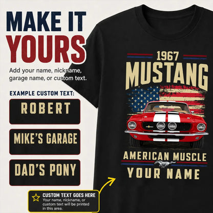 1967 Mustang Muscle Car Personalized Apparel