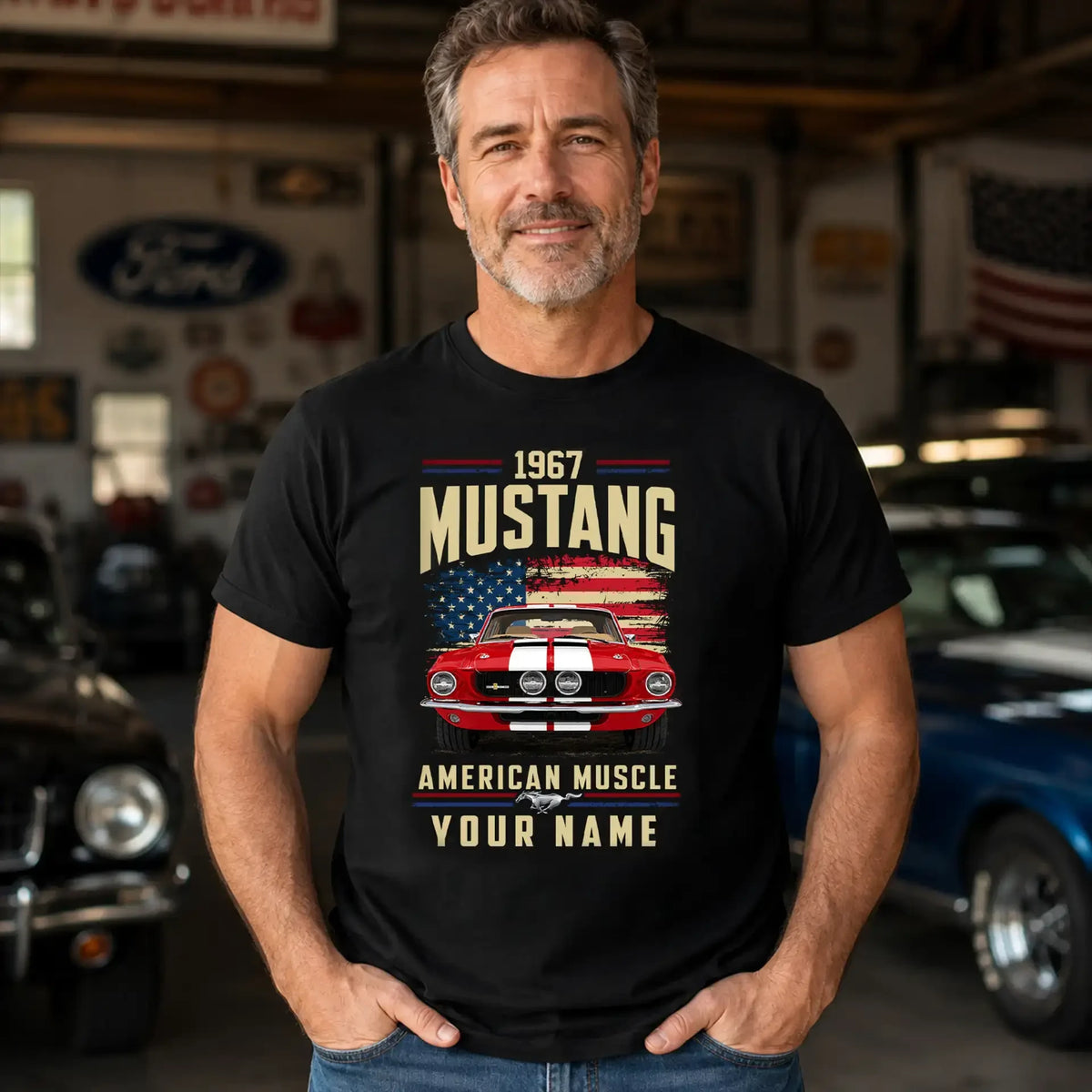 1967 Mustang Muscle Car Personalized Apparel