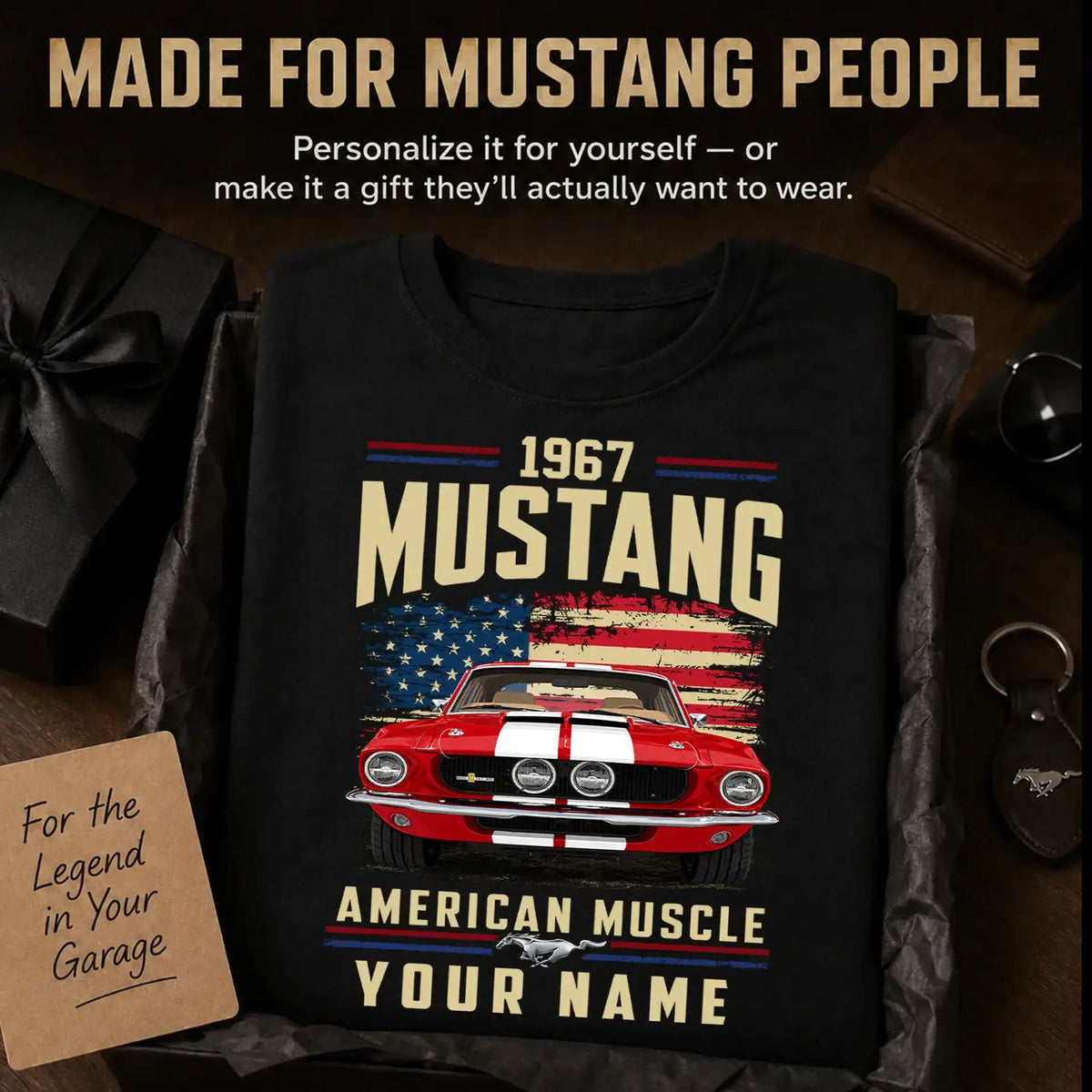 1967 Mustang Muscle Car Personalized Apparel