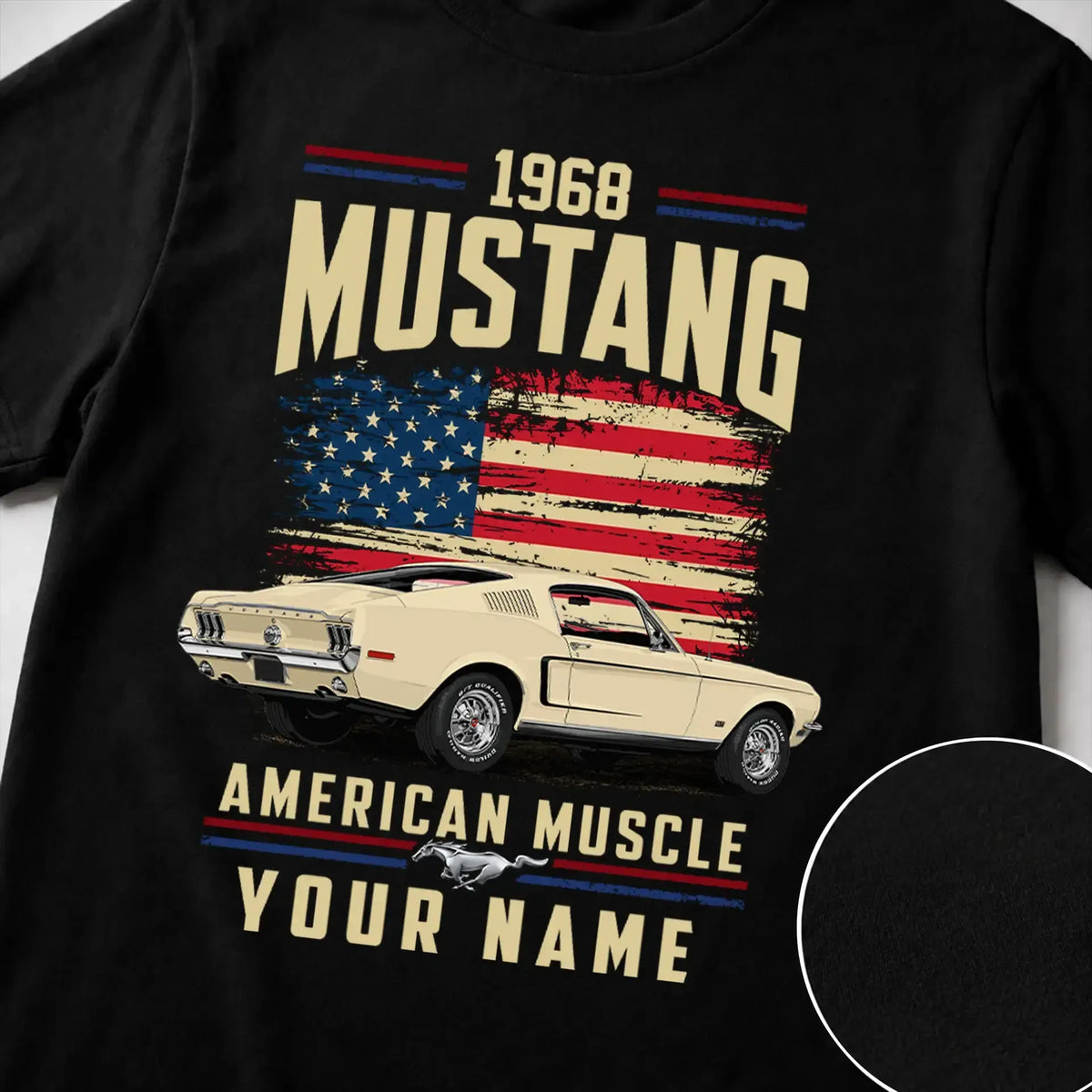 1968 Mustang Muscle Car Personalized Apparel