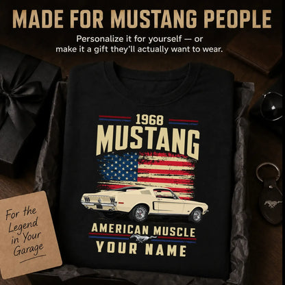 1968 Mustang Muscle Car Personalized Apparel