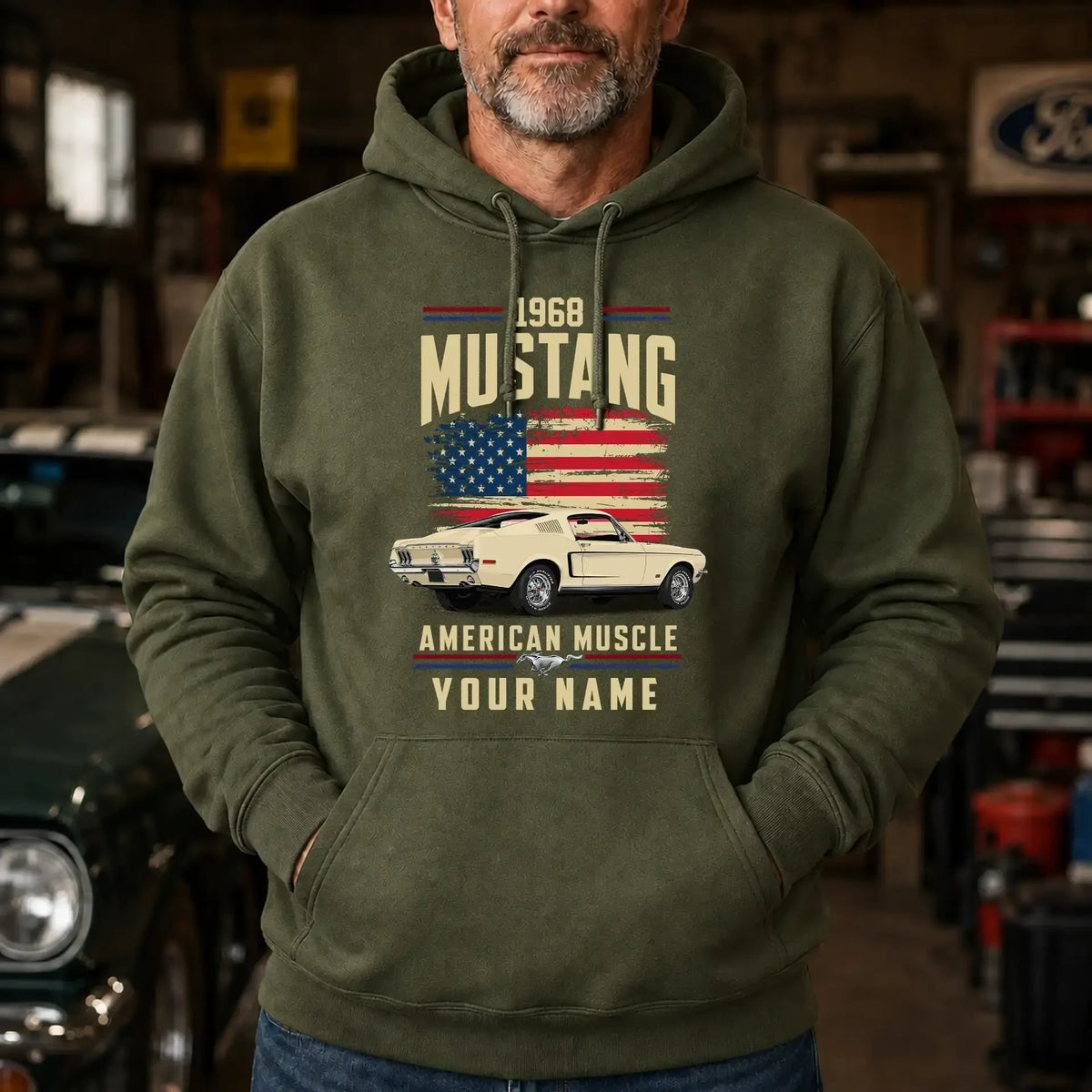 1968 Mustang Muscle Car Personalized Apparel