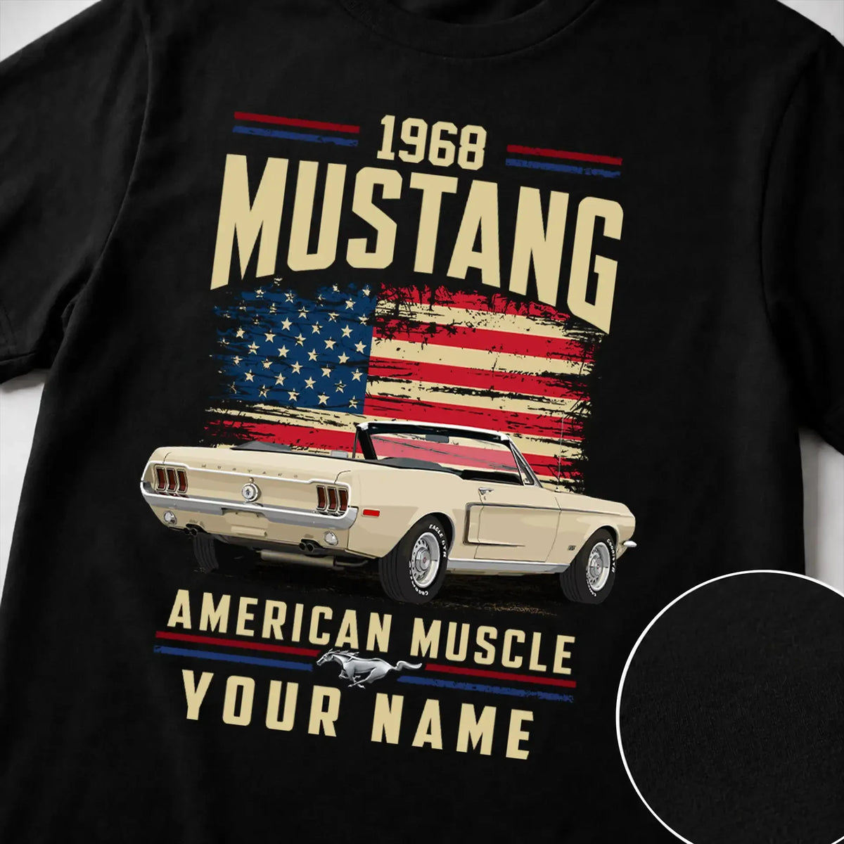 1968 Mustang Muscle Car Personalized Apparel