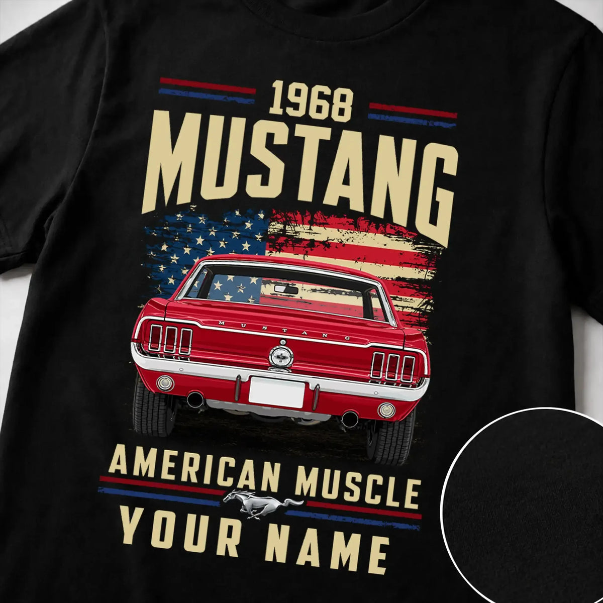 1968 Mustang Muscle Car Personalized Apparel