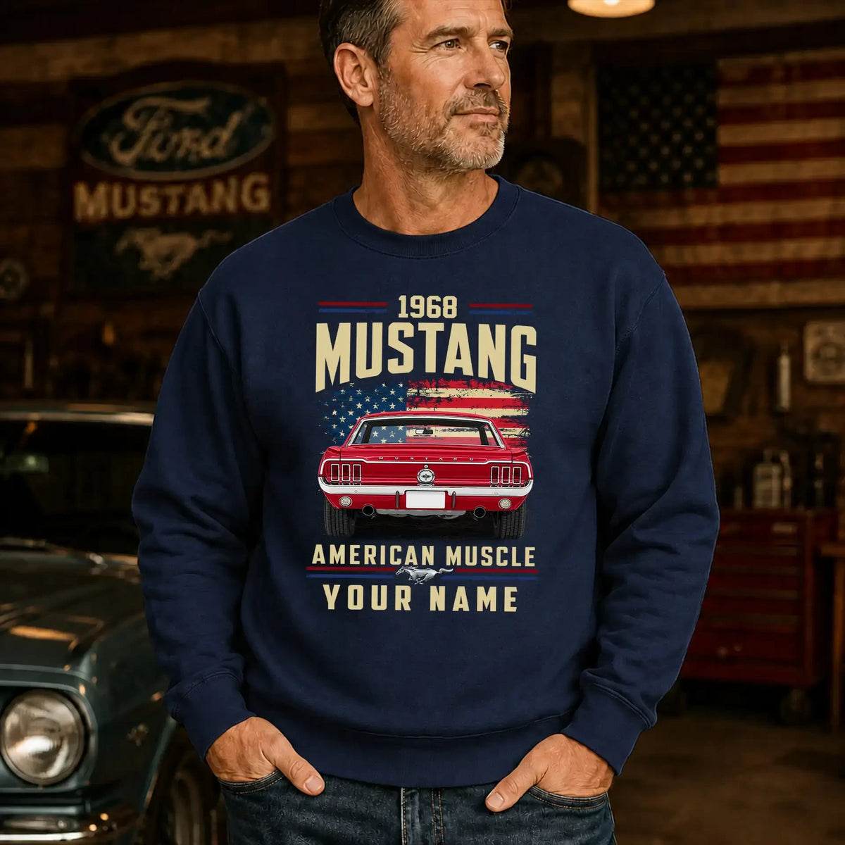 1968 Mustang Muscle Car Personalized Apparel