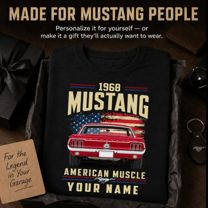1968 Mustang Muscle Car Personalized Apparel