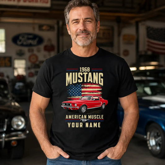 1968 Mustang Muscle Car Personalized Apparel